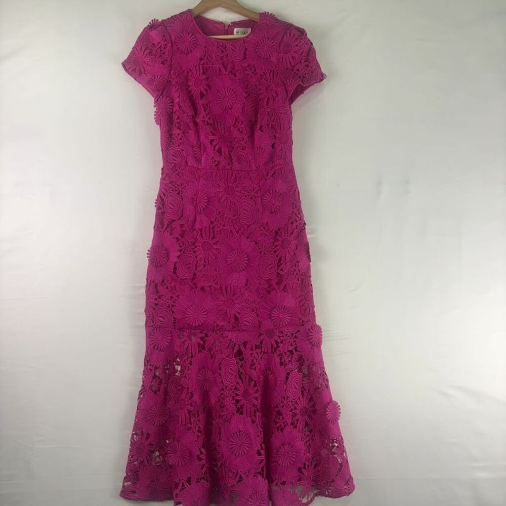 Milly Floral Lace Midi Dress